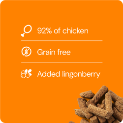 RAUH! Kylling og tyttebær godbidder - produceret i Finland